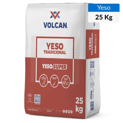 Yeso Súper Volcán saco 25 kg